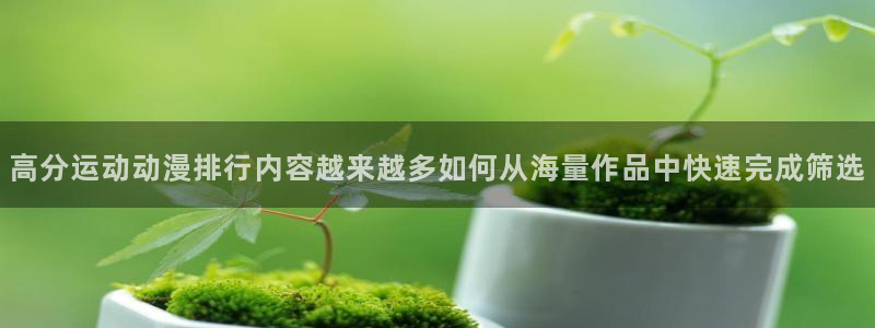 母番里番动漫在线观看:高分运动动漫排行内容越来越多如何从海量作品中快速完成筛选配图