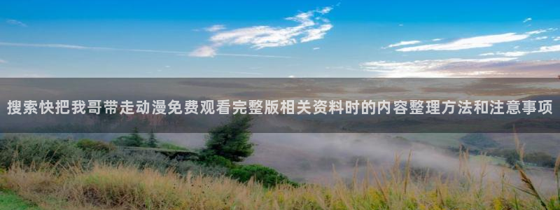 伦理里番动漫在线观看：搜索快把我哥带走动漫免费观看完整版相关资料时的内容整理方法和注意事项配图